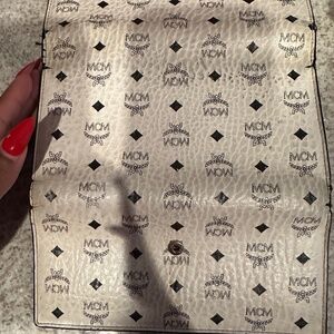 MCM White Trifold Wallet
